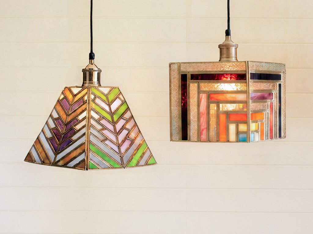 Stained glass pendant lights