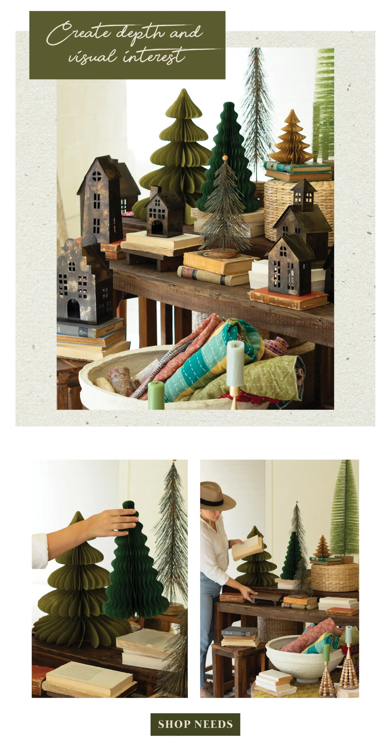 shop needs. kalalou store holiday merchandising set up.